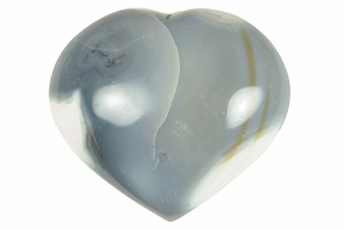 Polished Orca Agate Heart - Madagascar #249149